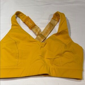 Outdoor Voices Circuit Bra Yellow (Cider) Crossback Straps S/M -C